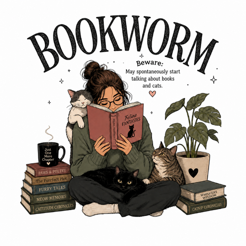 CatLover Bookworm T-Shirt