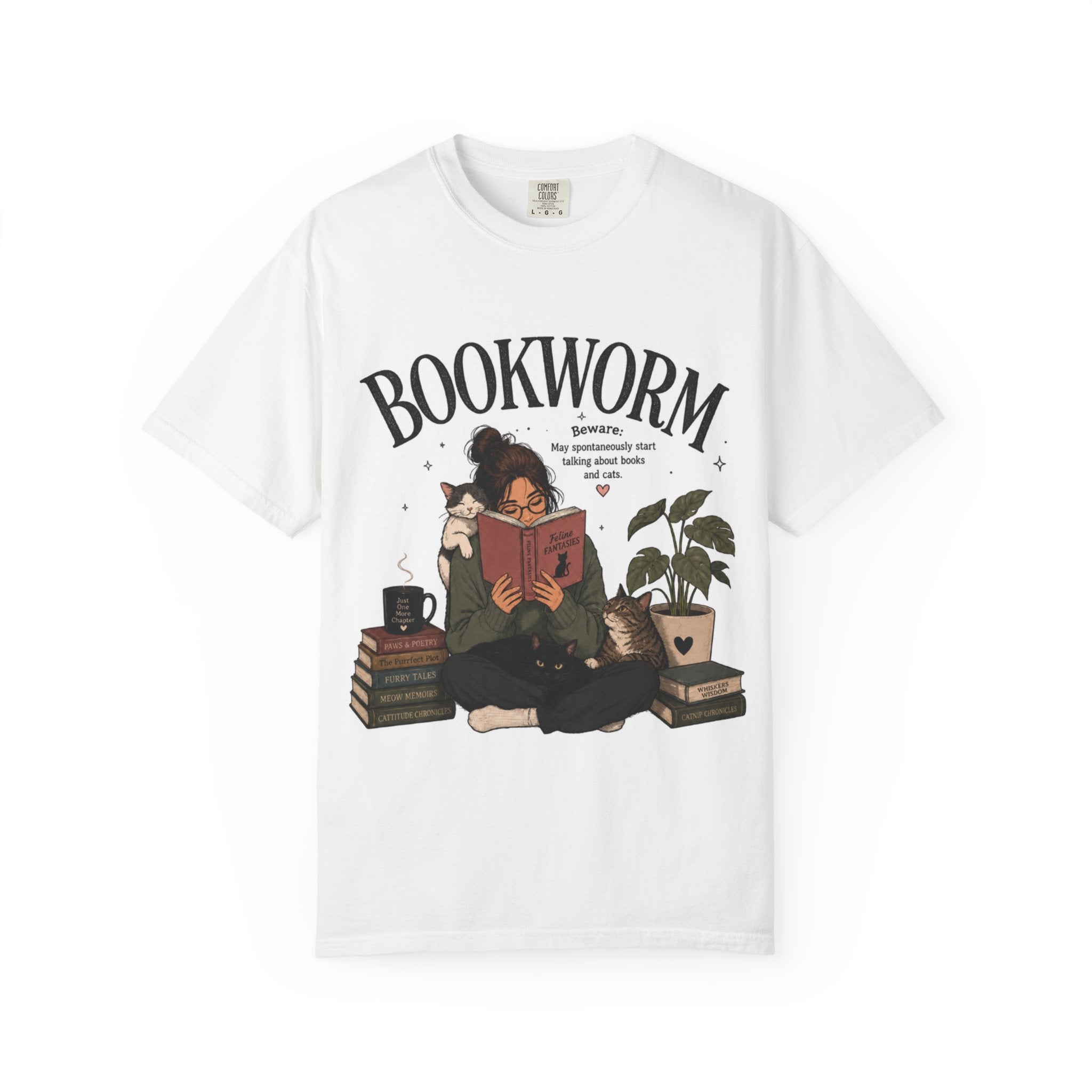CatLover Bookworm T-Shirt